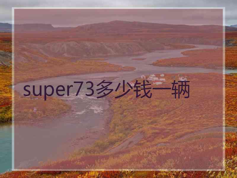 super73多少钱一辆