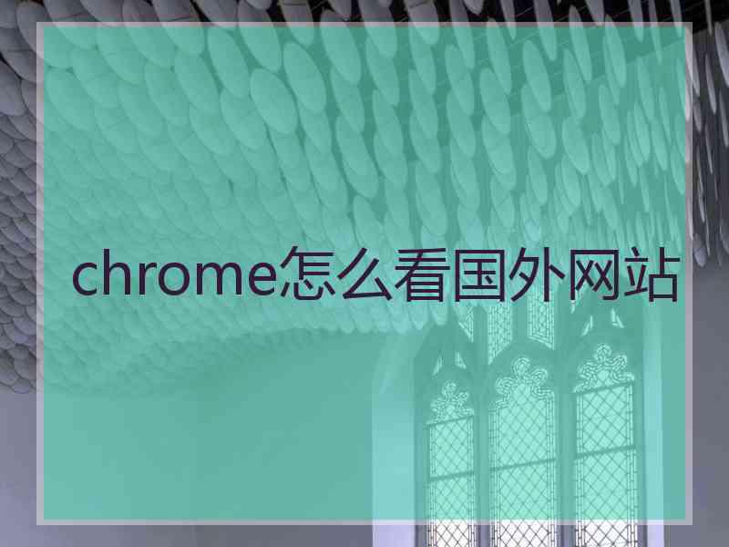 chrome怎么看国外网站