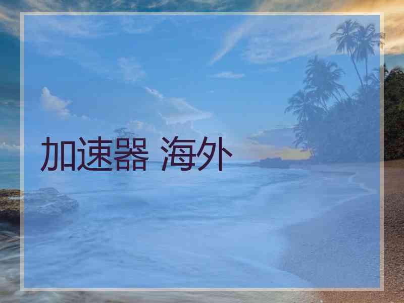 加速器 海外