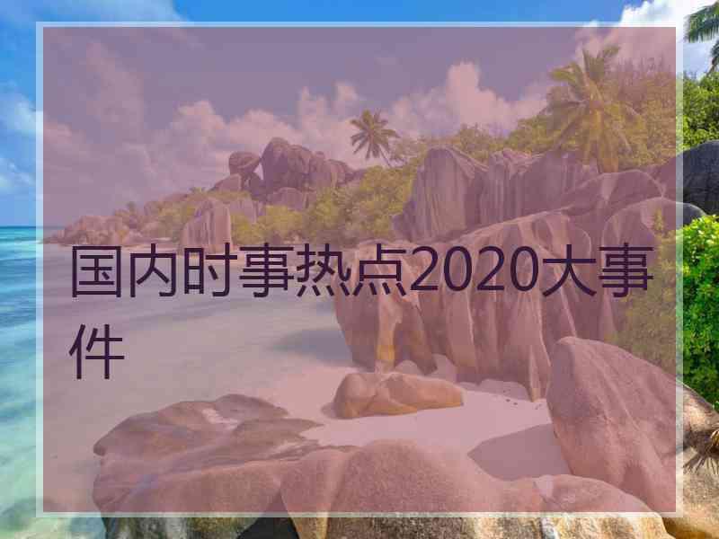 国内时事热点2020大事件