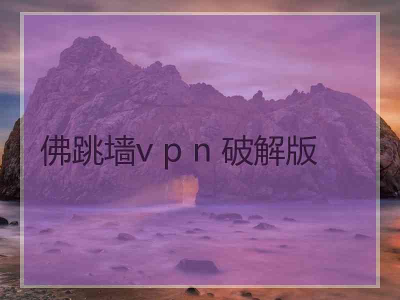 佛跳墙v p n 破解版