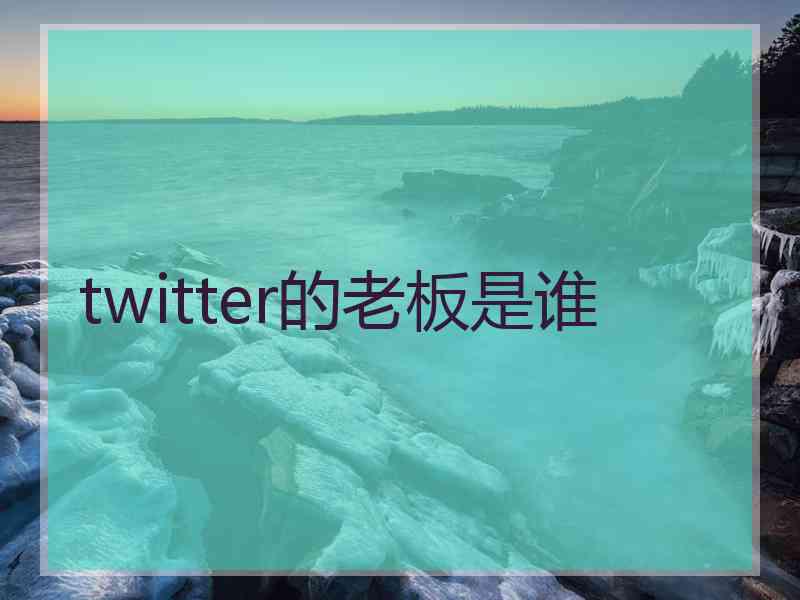 twitter的老板是谁