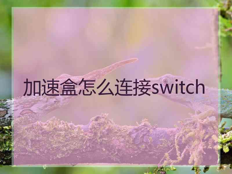 加速盒怎么连接switch