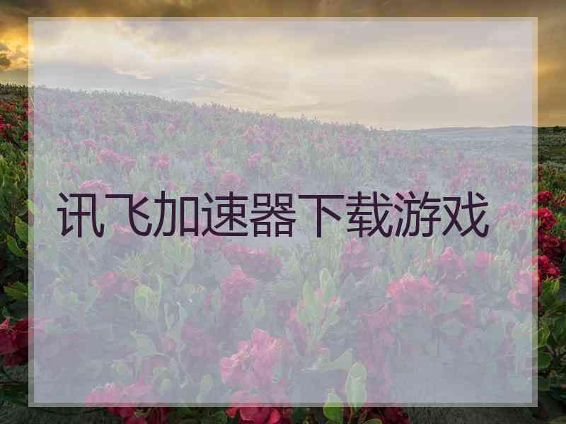 讯飞加速器下载游戏