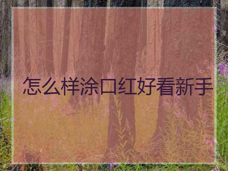 怎么样涂口红好看新手