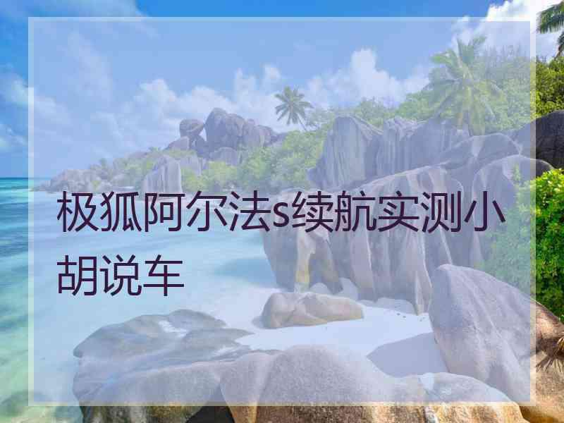 极狐阿尔法s续航实测小胡说车