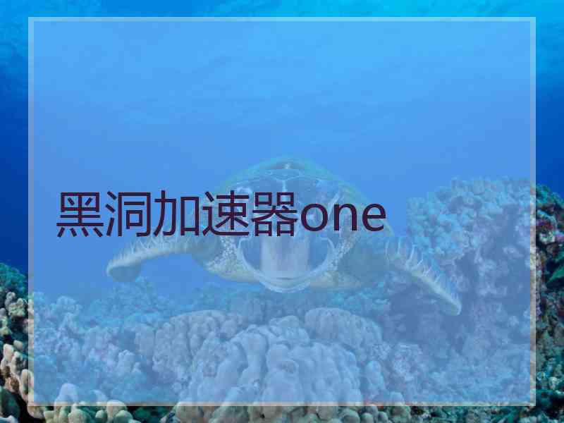 黑洞加速器one