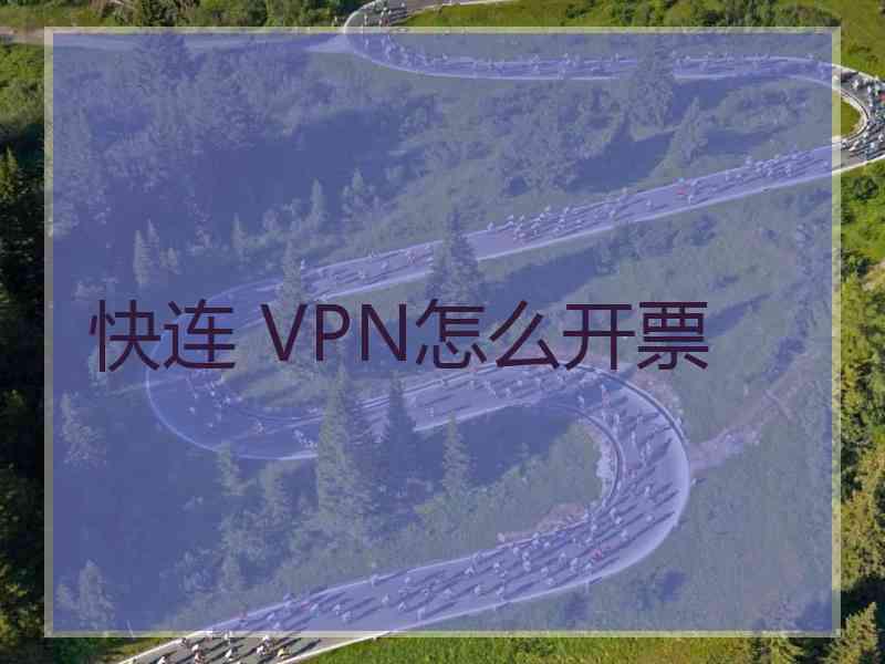 快连 VPN怎么开票