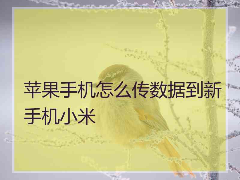 苹果手机怎么传数据到新手机小米