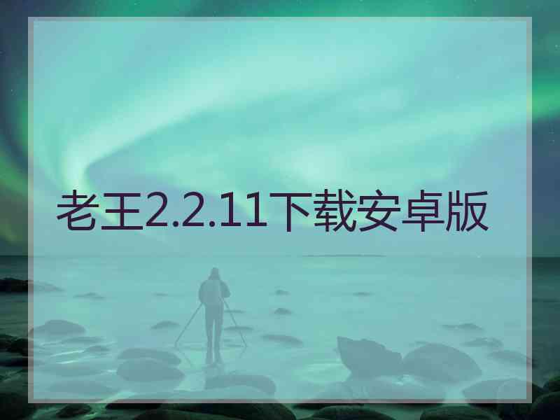 老王2.2.11下载安卓版