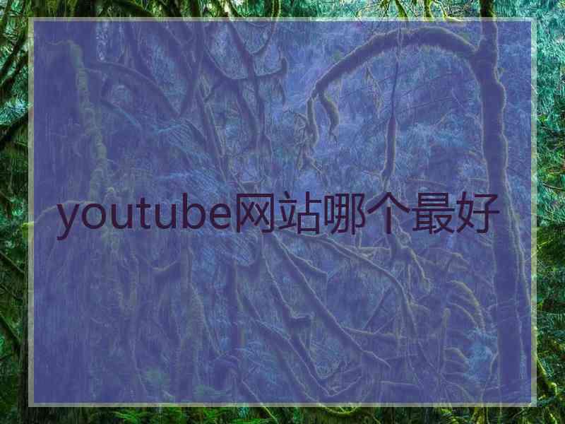 youtube网站哪个最好