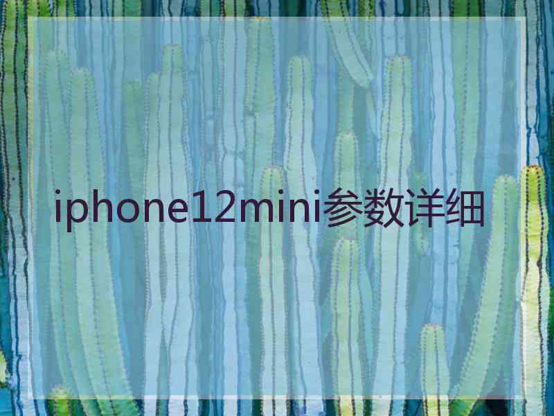 iphone12mini参数详细