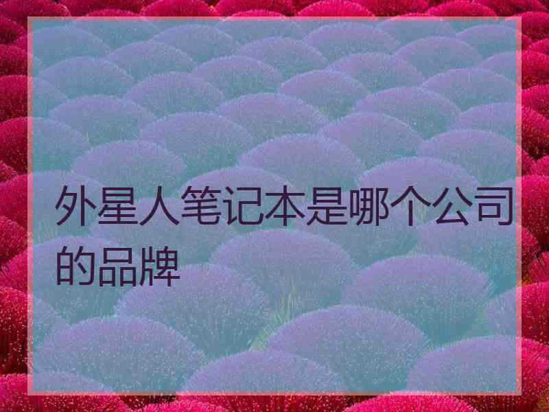 外星人笔记本是哪个公司的品牌