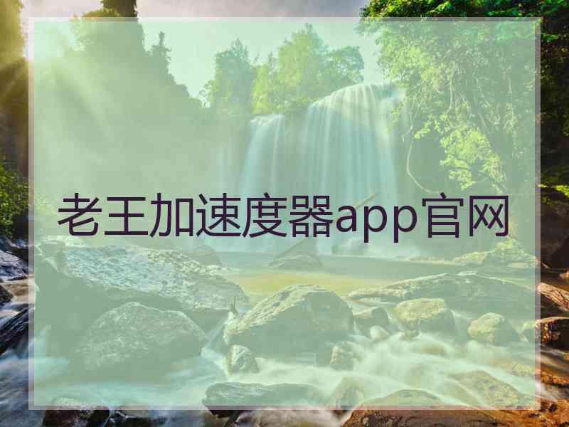 老王加速度器app官网