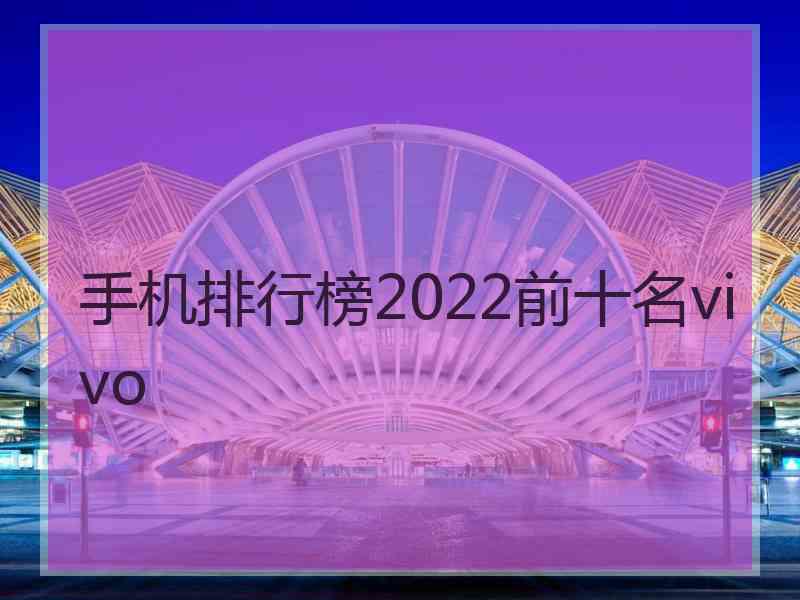 手机排行榜2022前十名vivo