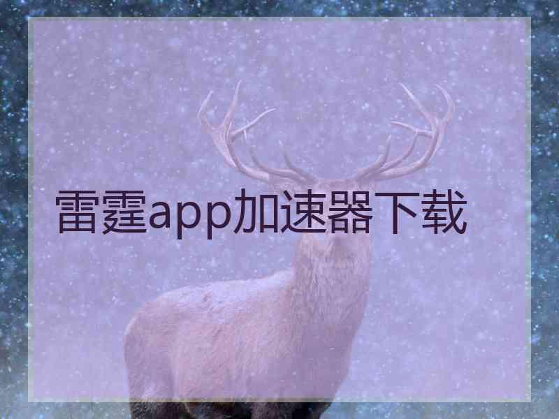 雷霆app加速器下载