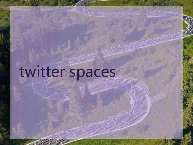 twitter spaces