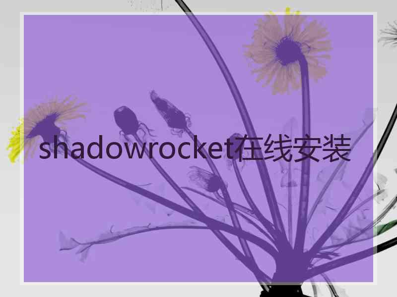 shadowrocket在线安装