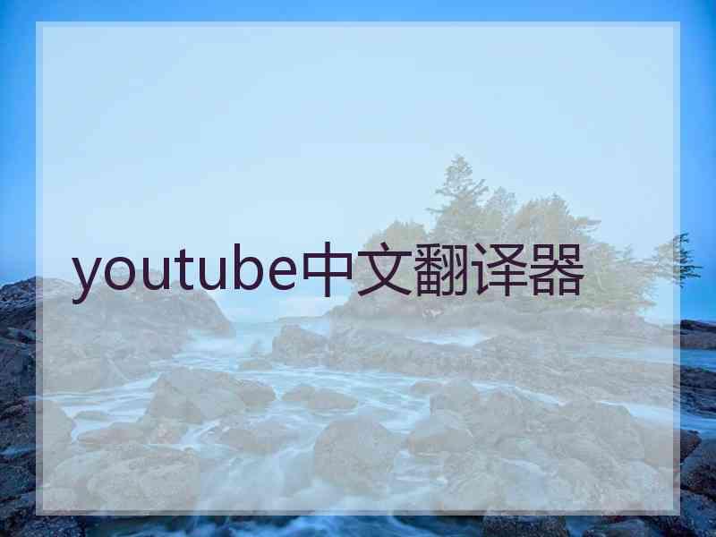 youtube中文翻译器