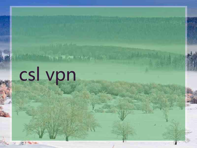 csl vpn