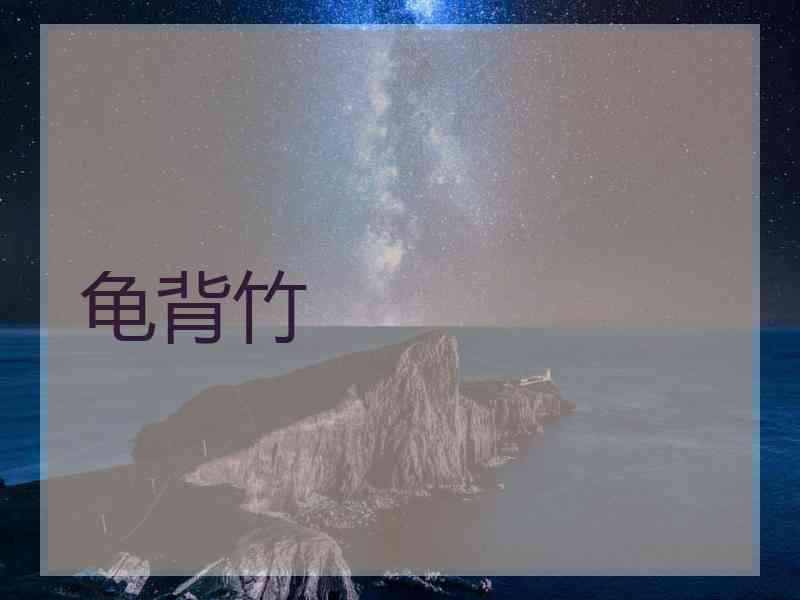 龟背竹