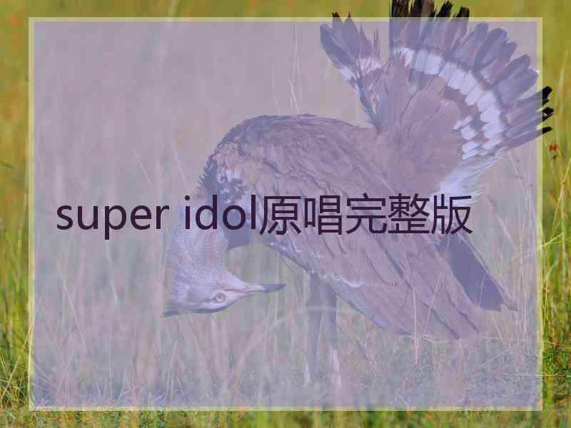 super idol原唱完整版